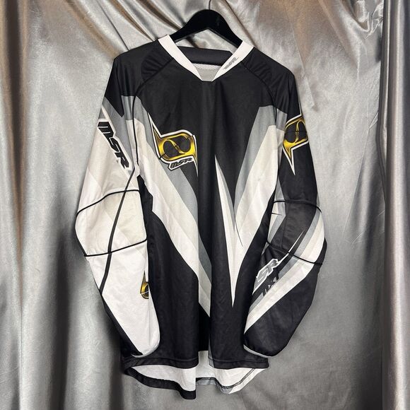 Vintage MSR NXT Racing Jersey Mens L Gray /Black  Padded Elbows Motocross Racing - Picture 3 of 15